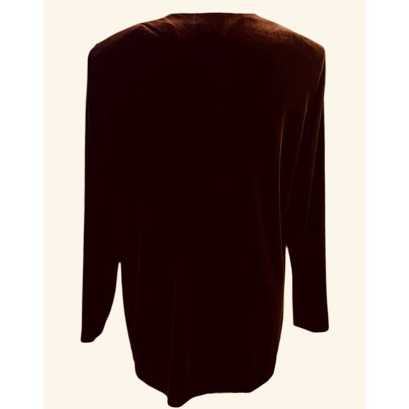 R & M Richards Velvet Cocktail Top/Jacket Faux Shell Plus Sz. 18 Holidays Party - Picture 3 of 8